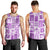 Hawaii Christmas Retro Patchwork Men Tank Top Violet LT7 - Polynesian Pride