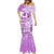 Hawaii Christmas Retro Patchwork Mermaid Dress Violet LT7 - Polynesian Pride