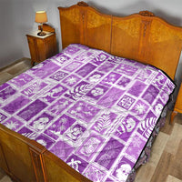 Hawaii Christmas Retro Patchwork Quilt Violet LT7 - Polynesian Pride