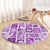 Hawaii Christmas Retro Patchwork Round Carpet Violet LT7 - Polynesian Pride