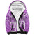 Hawaii Christmas Retro Patchwork Sherpa Hoodie Violet LT7 Unisex Violet - Polynesian Pride