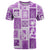 Hawaii Christmas Retro Patchwork T Shirt Violet LT7 Violet - Polynesian Pride