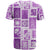 Hawaii Christmas Retro Patchwork T Shirt Violet LT7 - Polynesian Pride