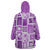 Hawaii Christmas Retro Patchwork Wearable Blanket Hoodie Violet LT7 - Polynesian Pride