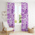 Hawaii Christmas Retro Patchwork Window Curtain Violet LT7 - Polynesian Pride