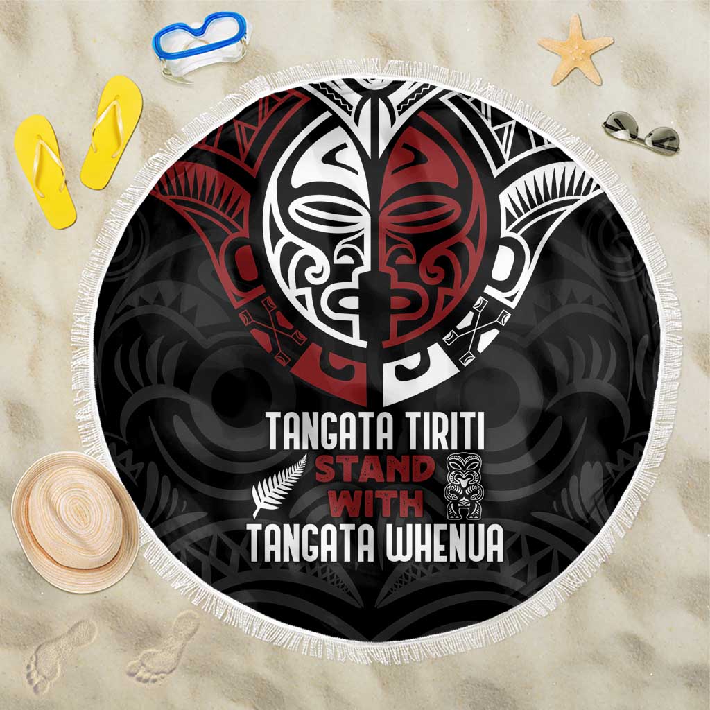 Maori Hongi Toitu Te Tiriti Beach Blanket Tangata Tiriti Stand With Tangata Whenua