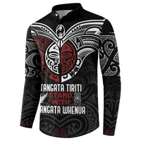 Maori Hongi Toitu Te Tiriti Button Sweatshirt Tangata Tiriti Stand With Tangata Whenua LT7 - Polynesian Pride