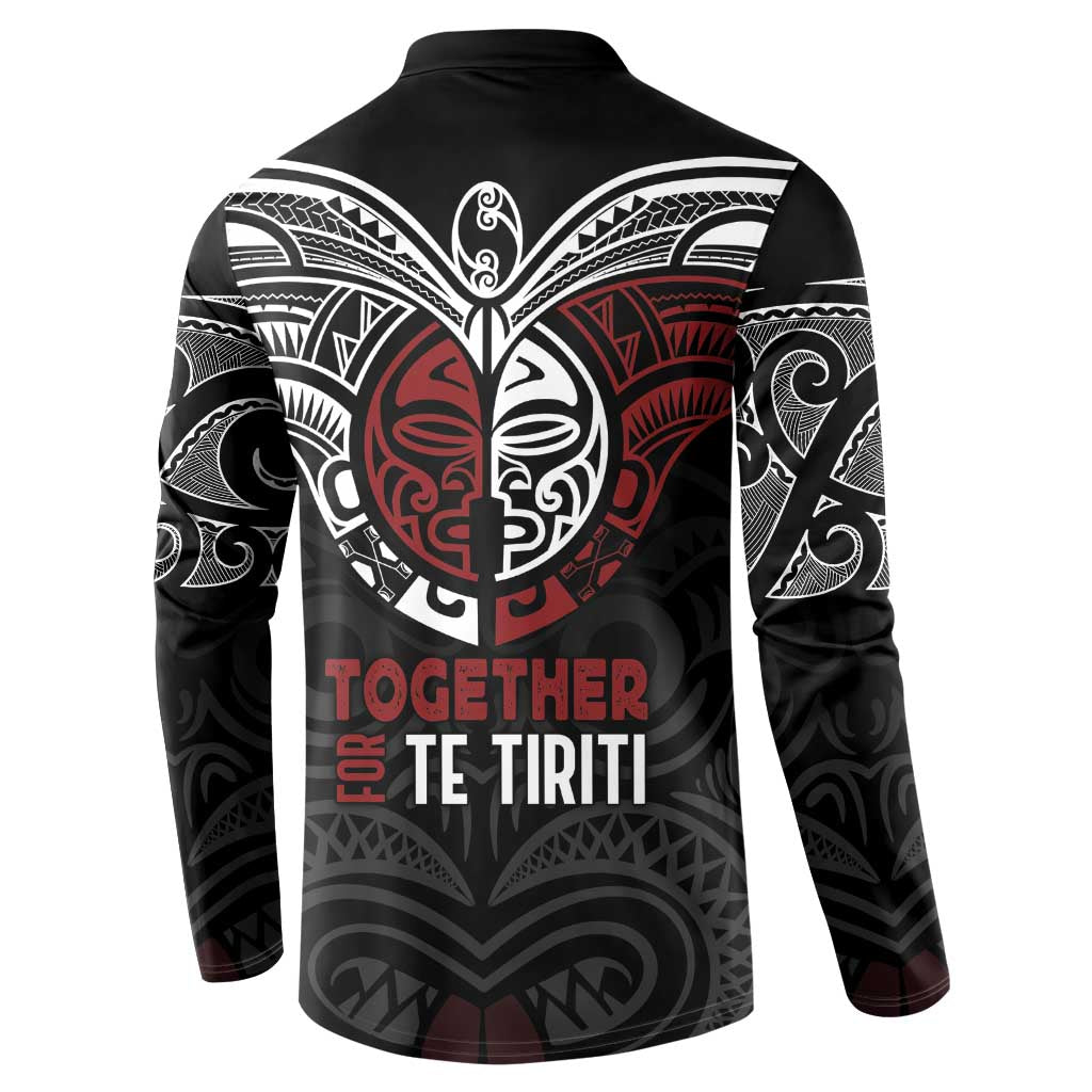 Maori Hongi Toitu Te Tiriti Button Sweatshirt Tangata Tiriti Stand With Tangata Whenua LT7 - Polynesian Pride