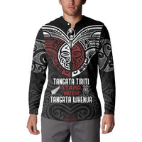 Maori Hongi Toitu Te Tiriti Button Sweatshirt Tangata Tiriti Stand With Tangata Whenua LT7 - Polynesian Pride