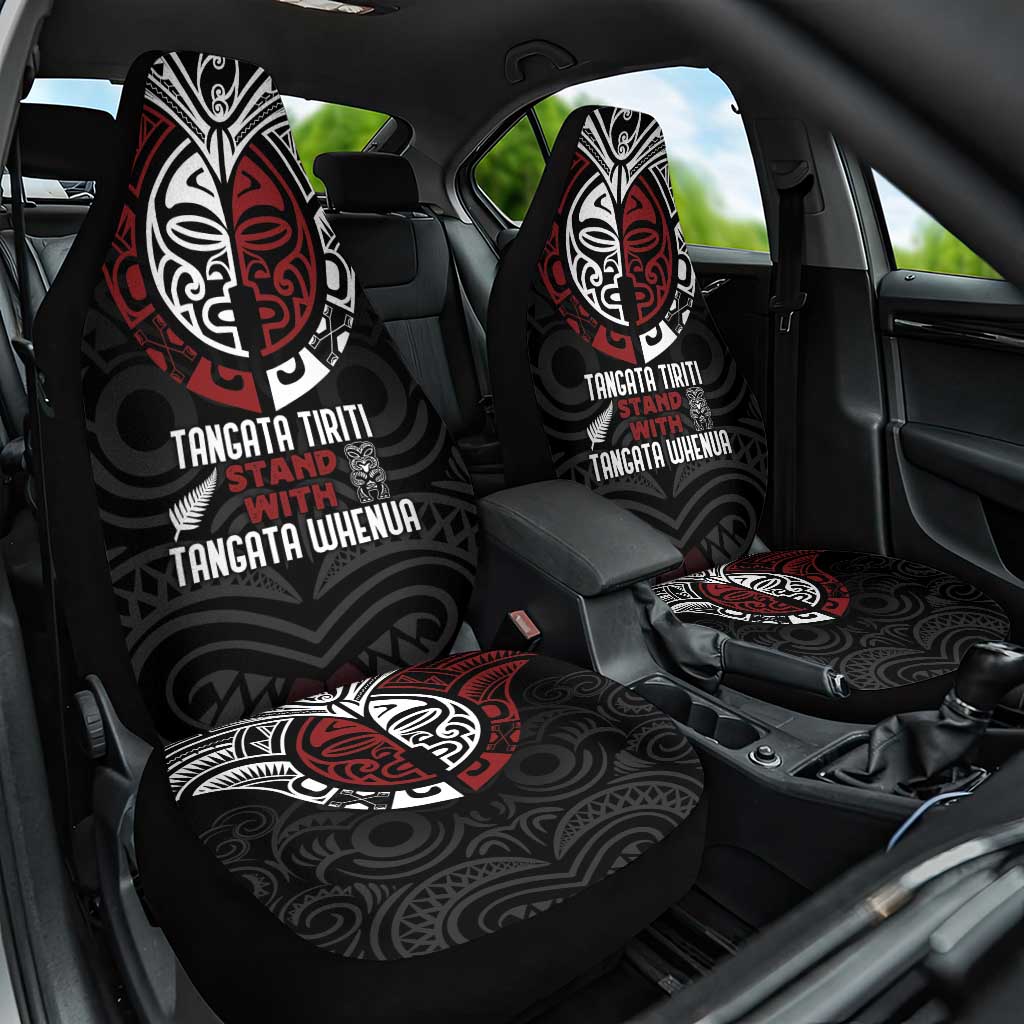 Maori Hongi Toitu Te Tiriti Car Seat Cover Tangata Tiriti Stand With Tangata Whenua