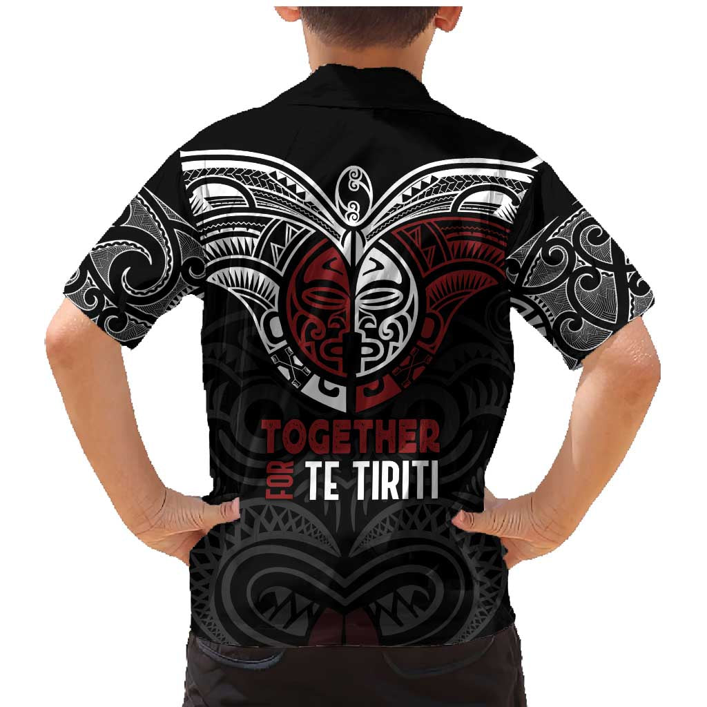 Maori Hongi Toitu Te Tiriti Family Matching Mermaid Dress and Hawaiian Shirt Tangata Tiriti Stand With Tangata Whenua