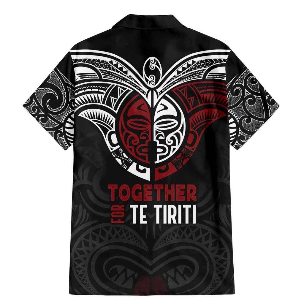 Maori Hongi Toitu Te Tiriti Family Matching Mermaid Dress and Hawaiian Shirt Tangata Tiriti Stand With Tangata Whenua