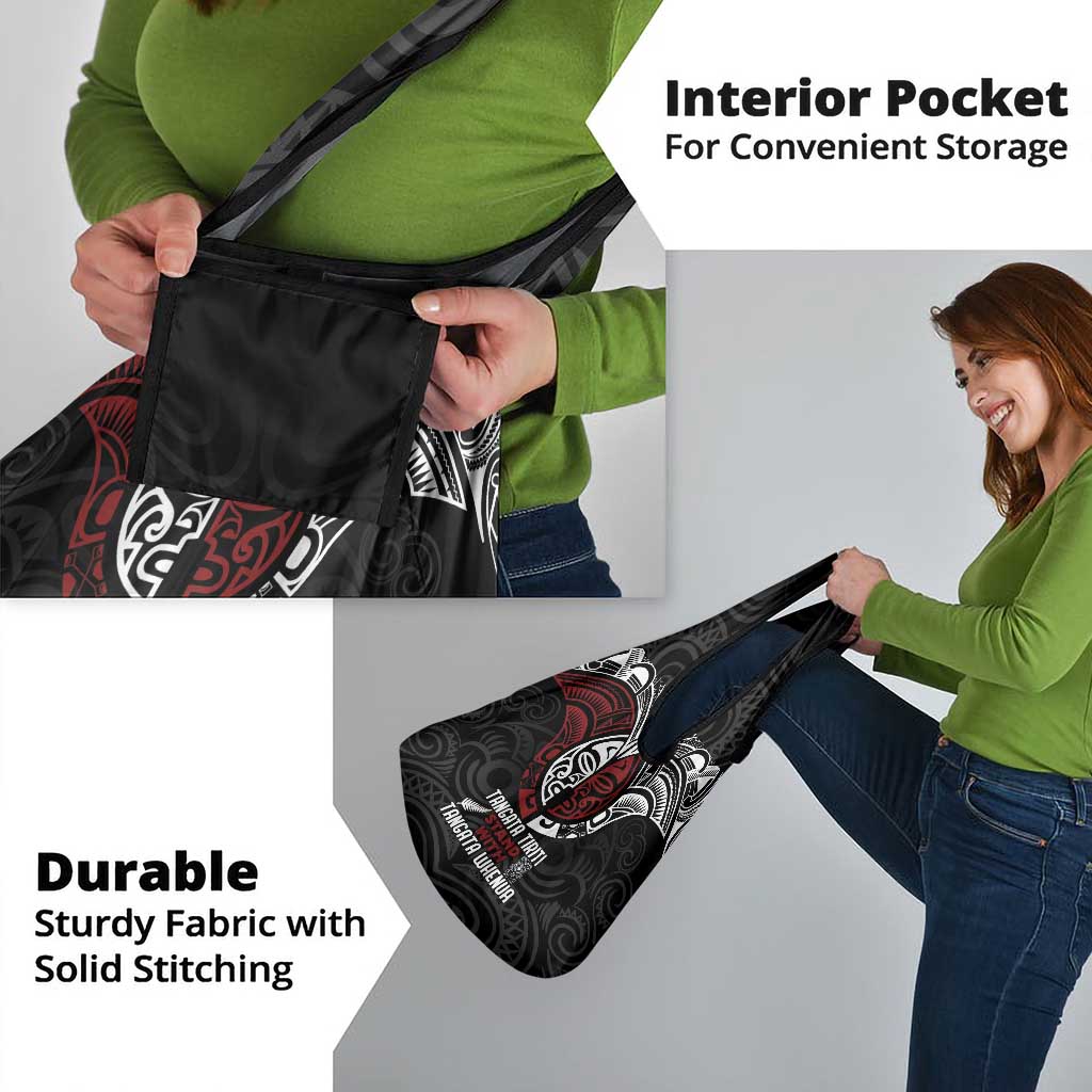 Maori Hongi Toitu Te Tiriti Grocery Bag Tangata Tiriti Stand With Tangata Whenua