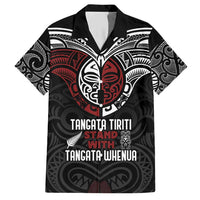 Maori Hongi Toitu Te Tiriti Hawaiian Shirt Tangata Tiriti Stand With Tangata Whenua LT7 Black - Polynesian Pride