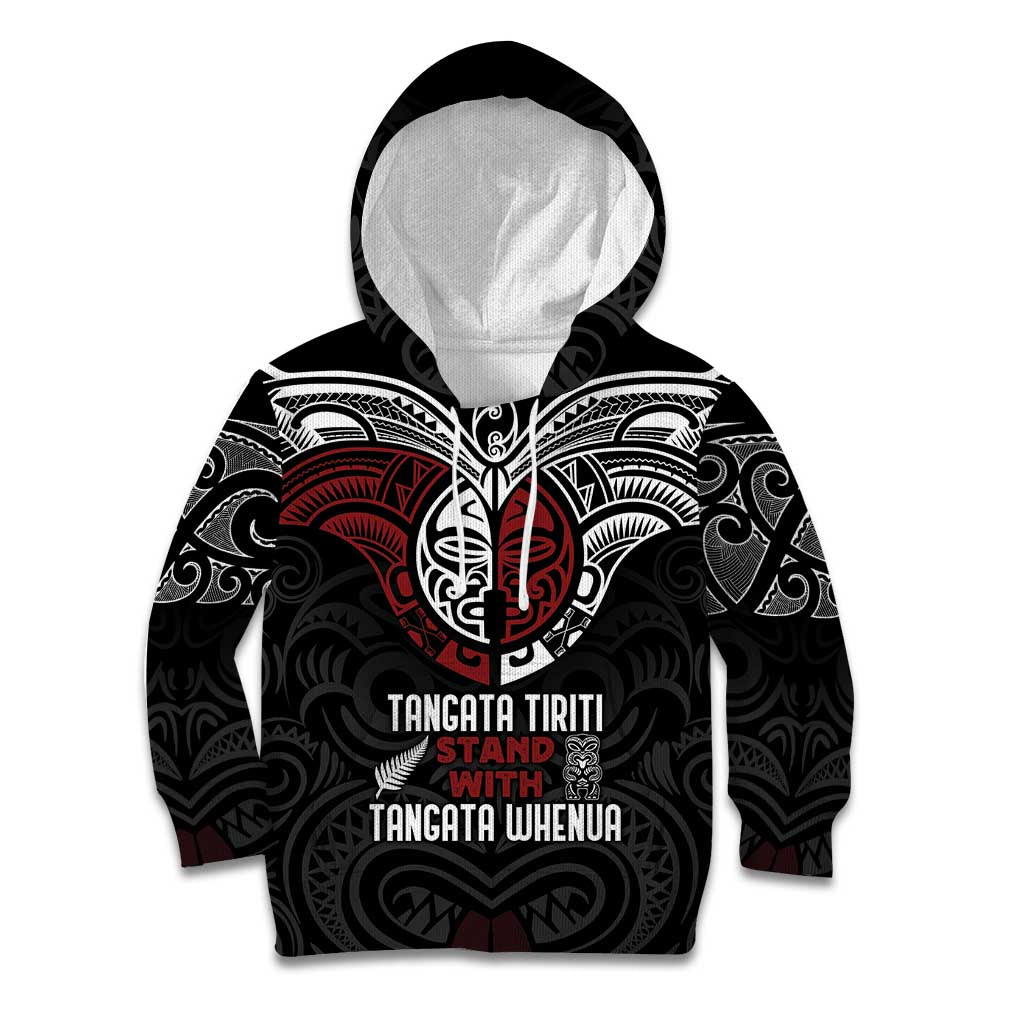 Maori Hongi Toitu Te Tiriti Kid Hoodie Tangata Tiriti Stand With Tangata Whenua