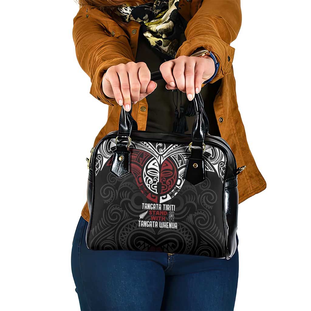 Maori Hongi Toitu Te Tiriti Shoulder Handbag Tangata Tiriti Stand With Tangata Whenua