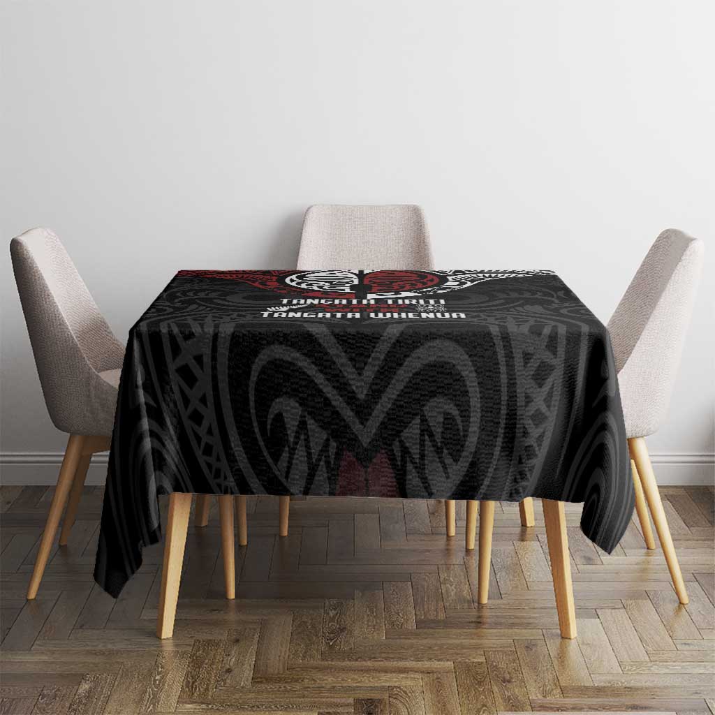Maori Hongi Toitu Te Tiriti Tablecloth Tangata Tiriti Stand With Tangata Whenua LT7 - Polynesian Pride