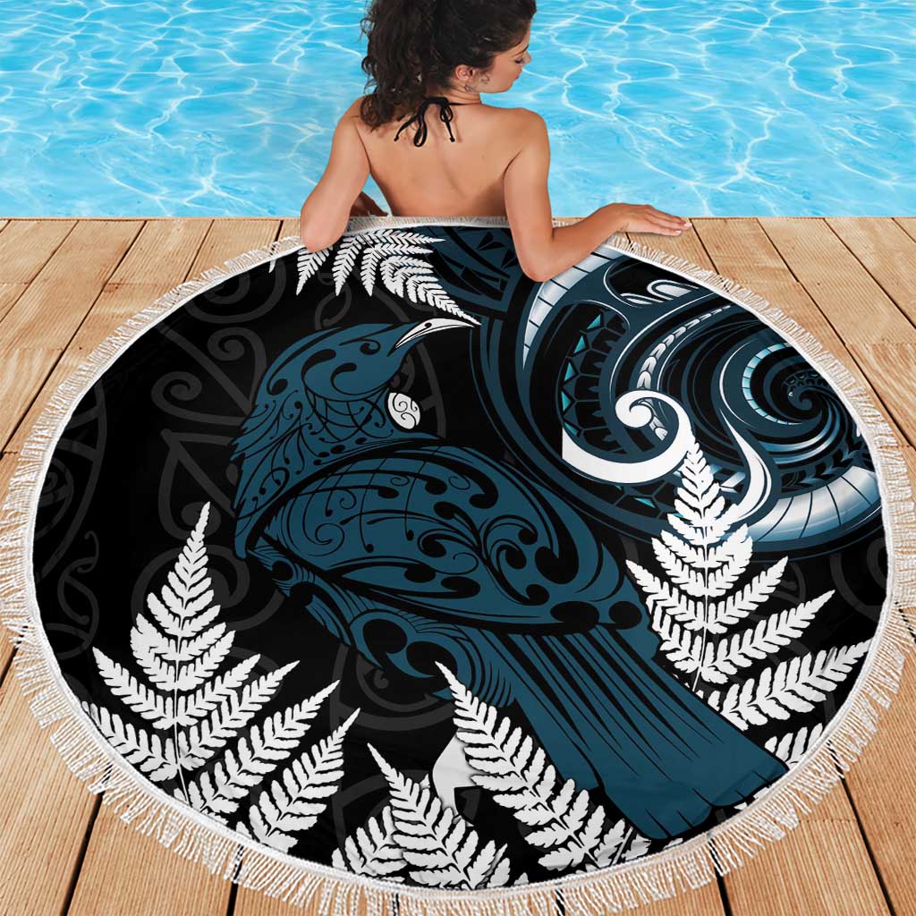 New Zealand Tui Bird Beach Blanket Maori Kowhaiwhai LT7 - Polynesian Pride
