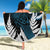 New Zealand Tui Bird Beach Blanket Maori Kowhaiwhai