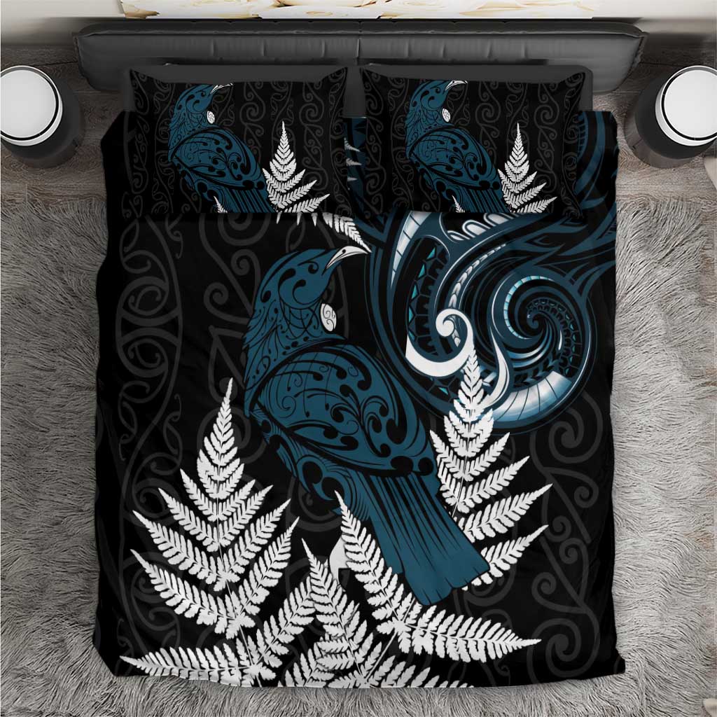 New Zealand Tui Bird Bedding Set Maori Kowhaiwhai