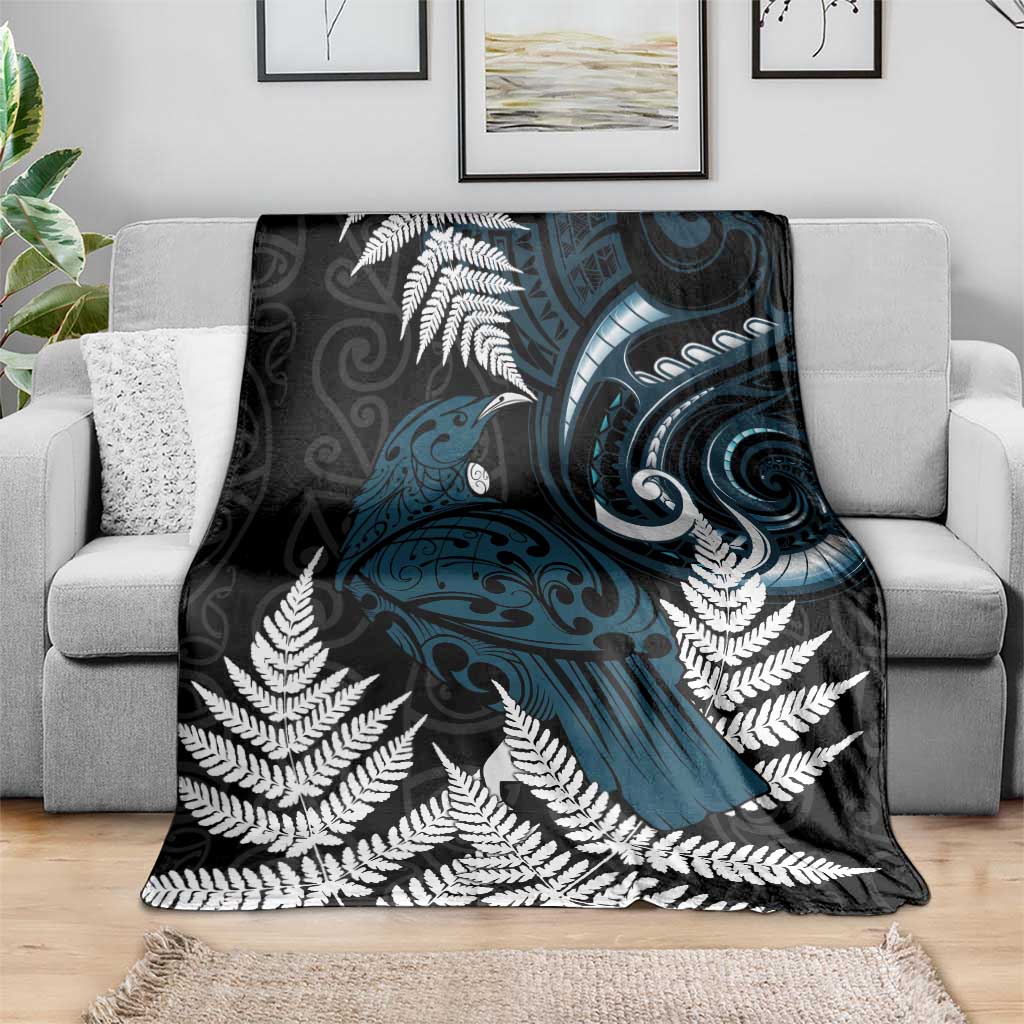 New Zealand Tui Bird Blanket Maori Kowhaiwhai LT7 - Polynesian Pride