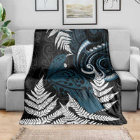 New Zealand Tui Bird Blanket Maori Kowhaiwhai LT7 - Polynesian Pride