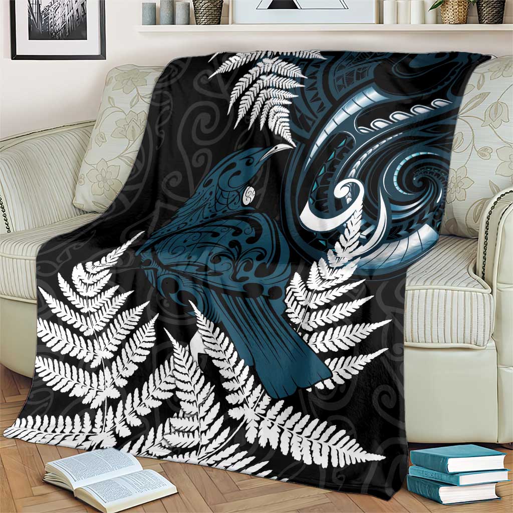 New Zealand Tui Bird Blanket Maori Kowhaiwhai LT7 - Polynesian Pride