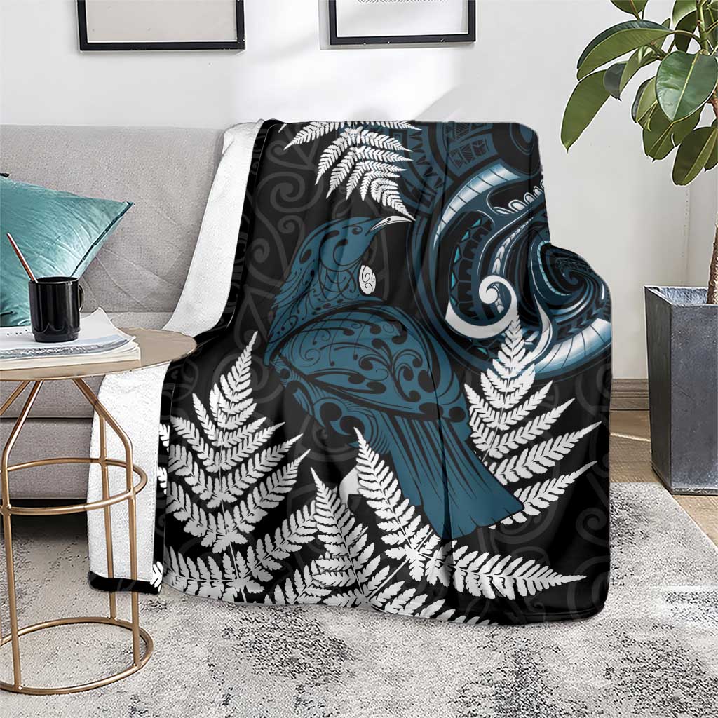 New Zealand Tui Bird Blanket Maori Kowhaiwhai LT7 - Polynesian Pride