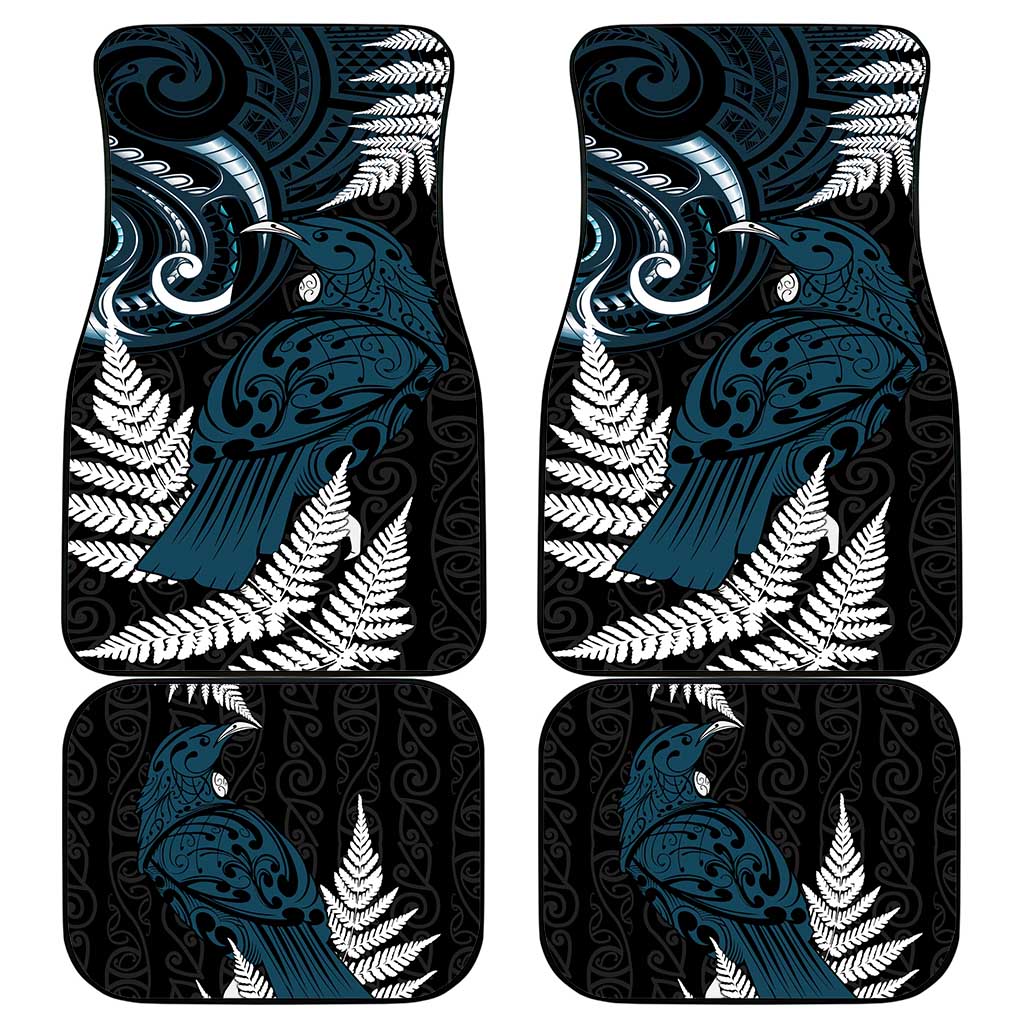 New Zealand Tui Bird Car Mats Maori Kowhaiwhai LT7 - Polynesian Pride