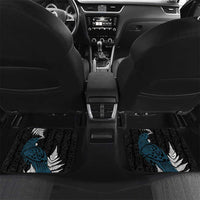 New Zealand Tui Bird Car Mats Maori Kowhaiwhai LT7 Set 2pcs - Back Teal - Polynesian Pride
