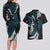 New Zealand Tui Bird Couples Matching Long Sleeve Bodycon Dress and Hawaiian Shirt Maori Kowhaiwhai