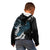 New Zealand Tui Bird Kid Hoodie Maori Kowhaiwhai