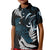 New Zealand Tui Bird Kid Polo Shirt Maori Kowhaiwhai