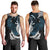 New Zealand Tui Bird Men Tank Top Maori Kowhaiwhai