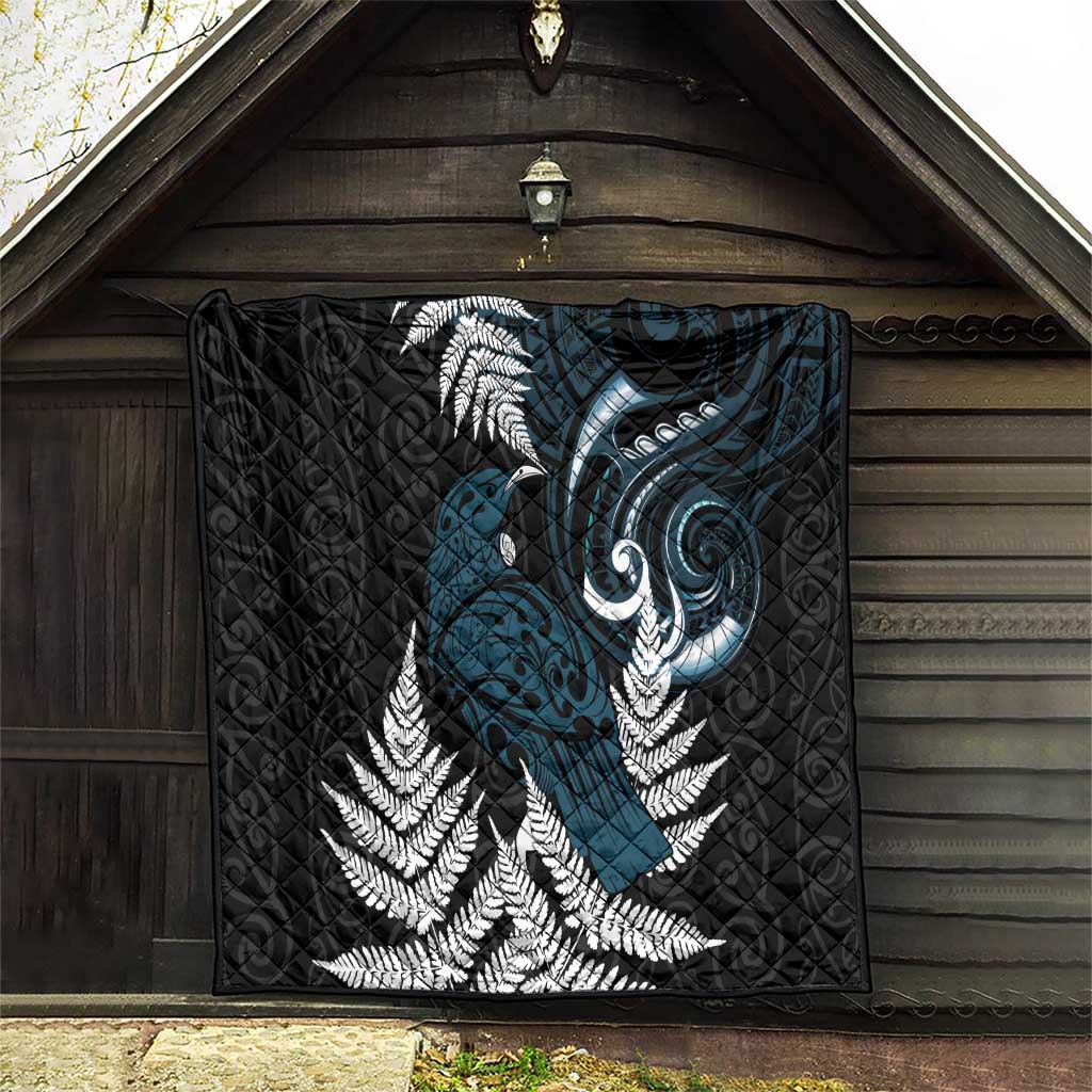 New Zealand Tui Bird Quilt Maori Kowhaiwhai