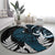 New Zealand Tui Bird Round Carpet Maori Kowhaiwhai