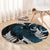 New Zealand Tui Bird Round Carpet Maori Kowhaiwhai