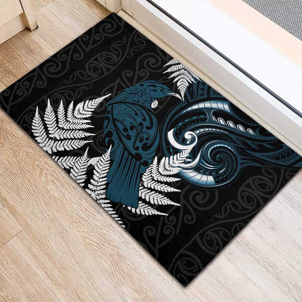 New Zealand Tui Bird Rubber Doormat Maori Kowhaiwhai LT7 - Polynesian Pride
