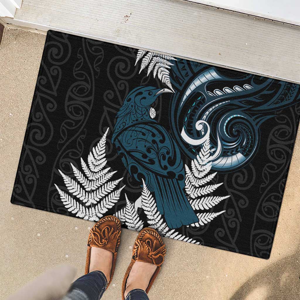 New Zealand Tui Bird Rubber Doormat Maori Kowhaiwhai LT7 - Polynesian Pride