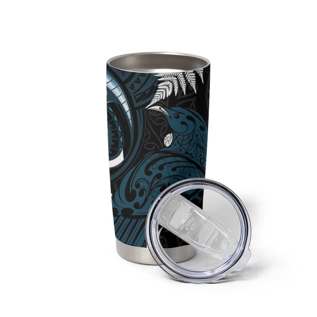 New Zealand Tui Bird Tumbler Cup Maori Kowhaiwhai LT7 - Polynesian Pride