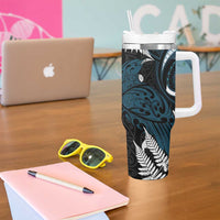 New Zealand Tui Bird Tumbler With Handle Maori Kowhaiwhai LT7 - Polynesian Pride