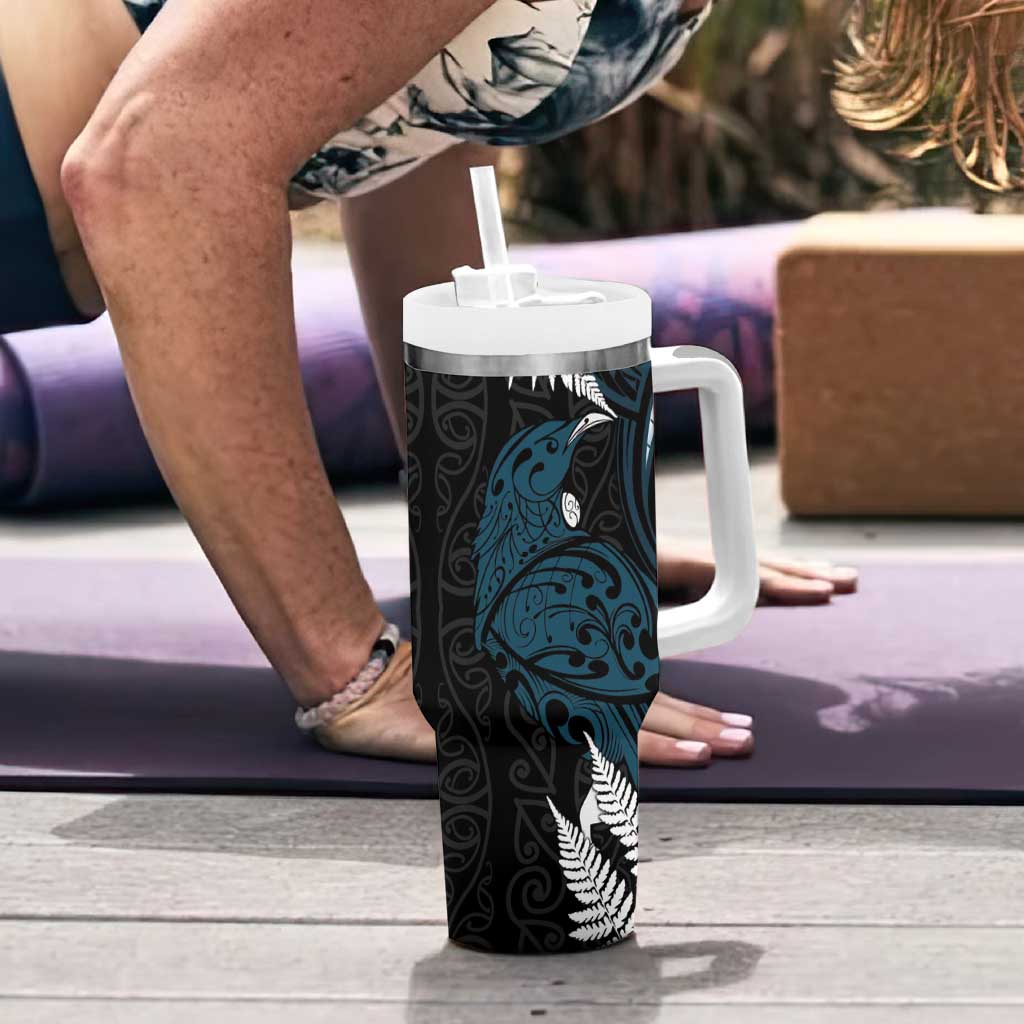 New Zealand Tui Bird Tumbler With Handle Maori Kowhaiwhai LT7 - Polynesian Pride