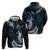 New Zealand Tui Bird Zip Hoodie Maori Kowhaiwhai