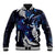 New Zealand Maori Matariki Baseball Jacket Tui Bird Galaxy