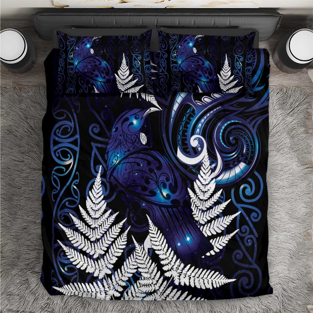 New Zealand Maori Matariki Bedding Set Tui Bird Galaxy