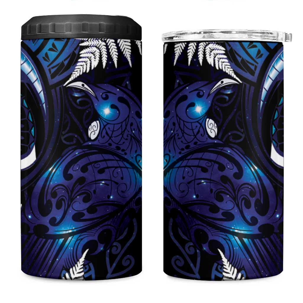 New Zealand Maori Matariki 4 in 1 Can Cooler Tumbler Tui Bird Galaxy