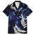 New Zealand Maori Matariki Family Matching Long Sleeve Bodycon Dress and Hawaiian Shirt Tui Bird Galaxy