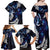 New Zealand Maori Matariki Family Matching Off Shoulder Maxi Dress and Hawaiian Shirt Tui Bird Galaxy