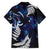 New Zealand Maori Matariki Family Matching Off Shoulder Short Dress and Hawaiian Shirt Tui Bird Galaxy