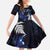 New Zealand Maori Matariki Family Matching Short Sleeve Bodycon Dress and Hawaiian Shirt Tui Bird Galaxy